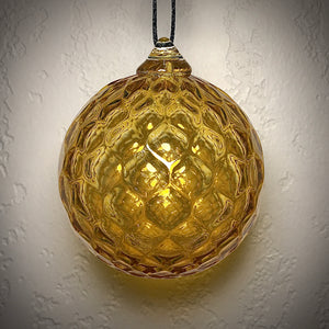 Topaz Glass Ornament